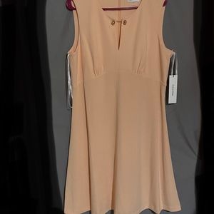 Calvin Klein NWT Peach Sleeveless Dress